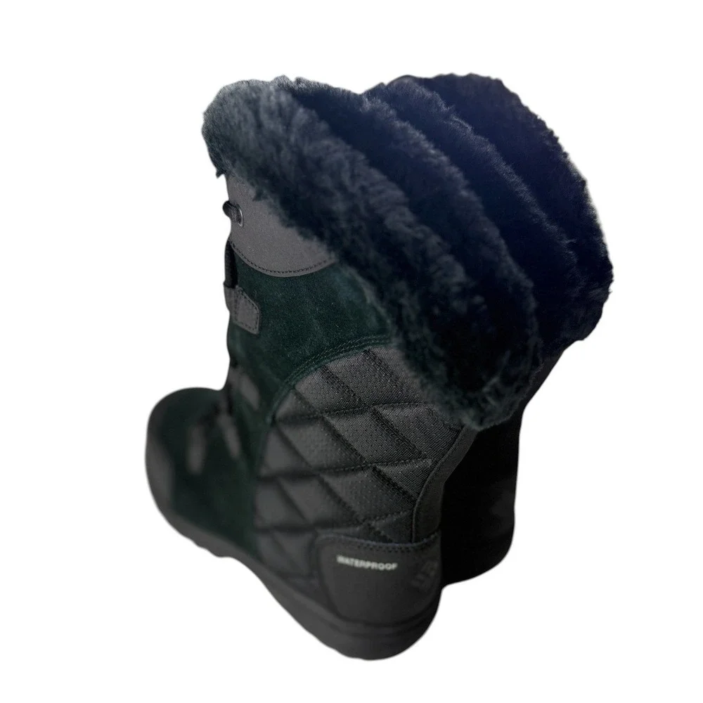 Columbia Ice Maiden II Wide Black Waterproof Snow Boots Womens 7W BK1581-014 NEW